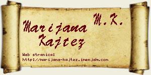 Marijana Kajtez vizit kartica